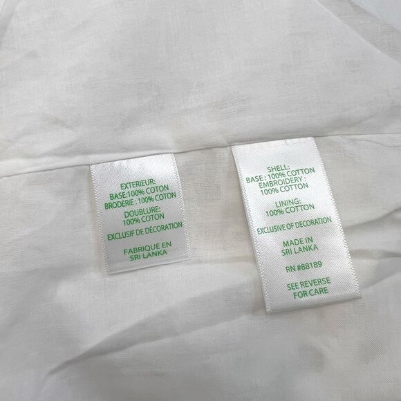 Lilly Pulitzer Womens White Bekah 3/4 Sleeves Split Neck Eyelet Top Size Medium - Picture 7 of 8